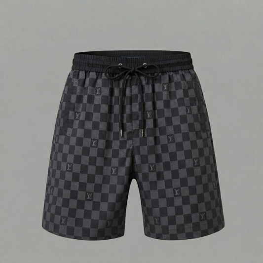Badehose Damier Monogram Karbongrau