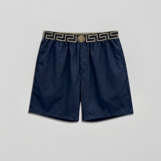 Greca Border Swim Briefs Dark Blue
