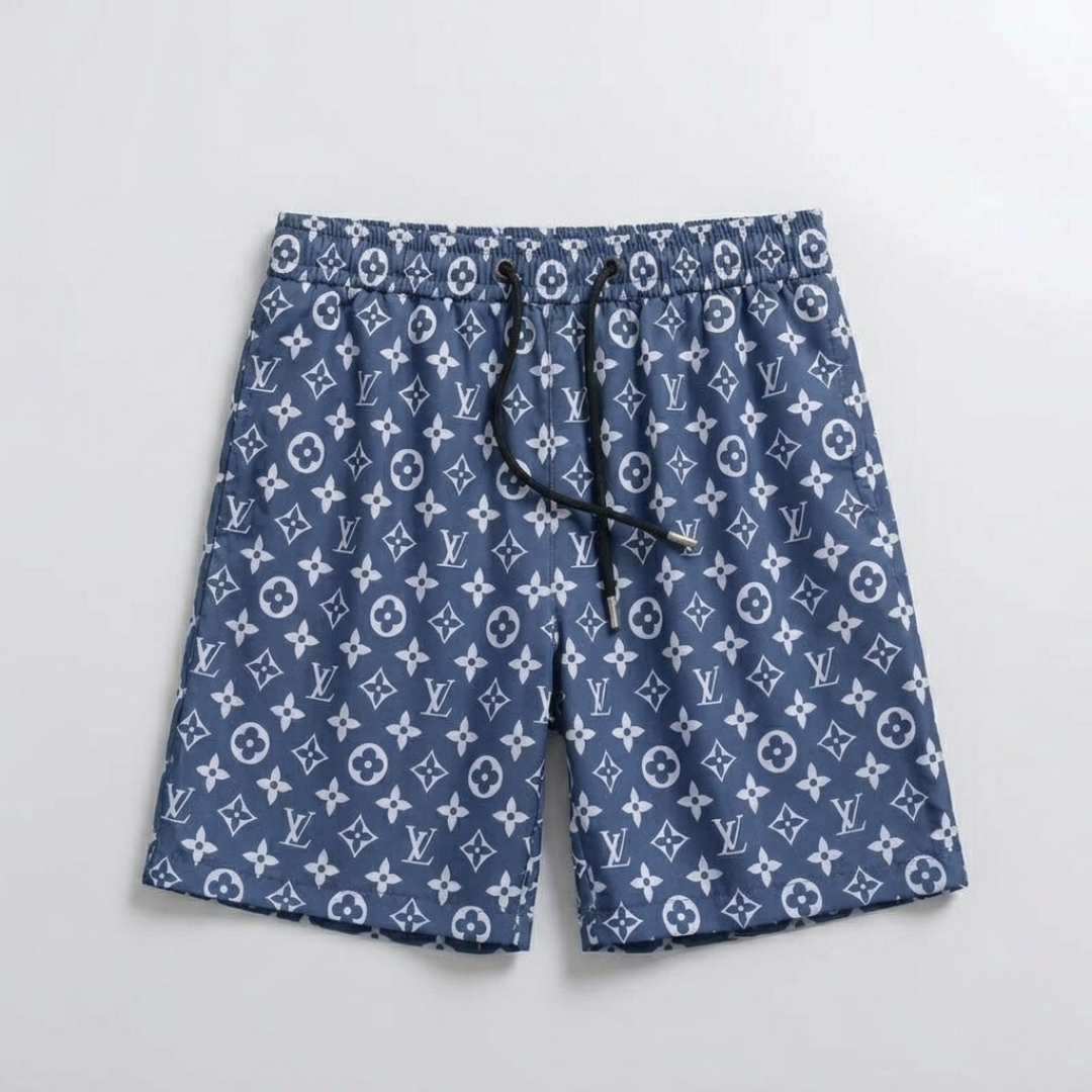 Badehose Micro-Monogram Denimblau