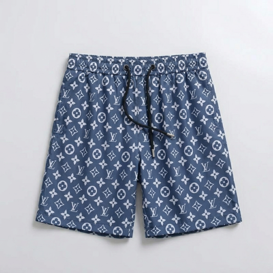Badehose Micro-Monogram Denimblau