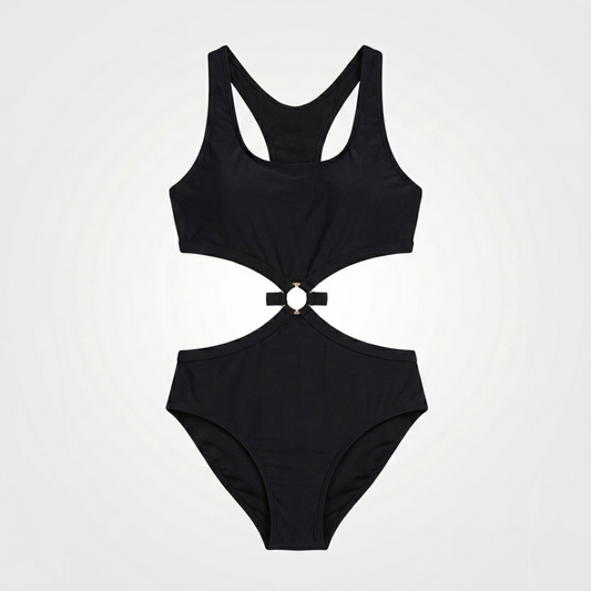 Black Cut-Out Swimsuit