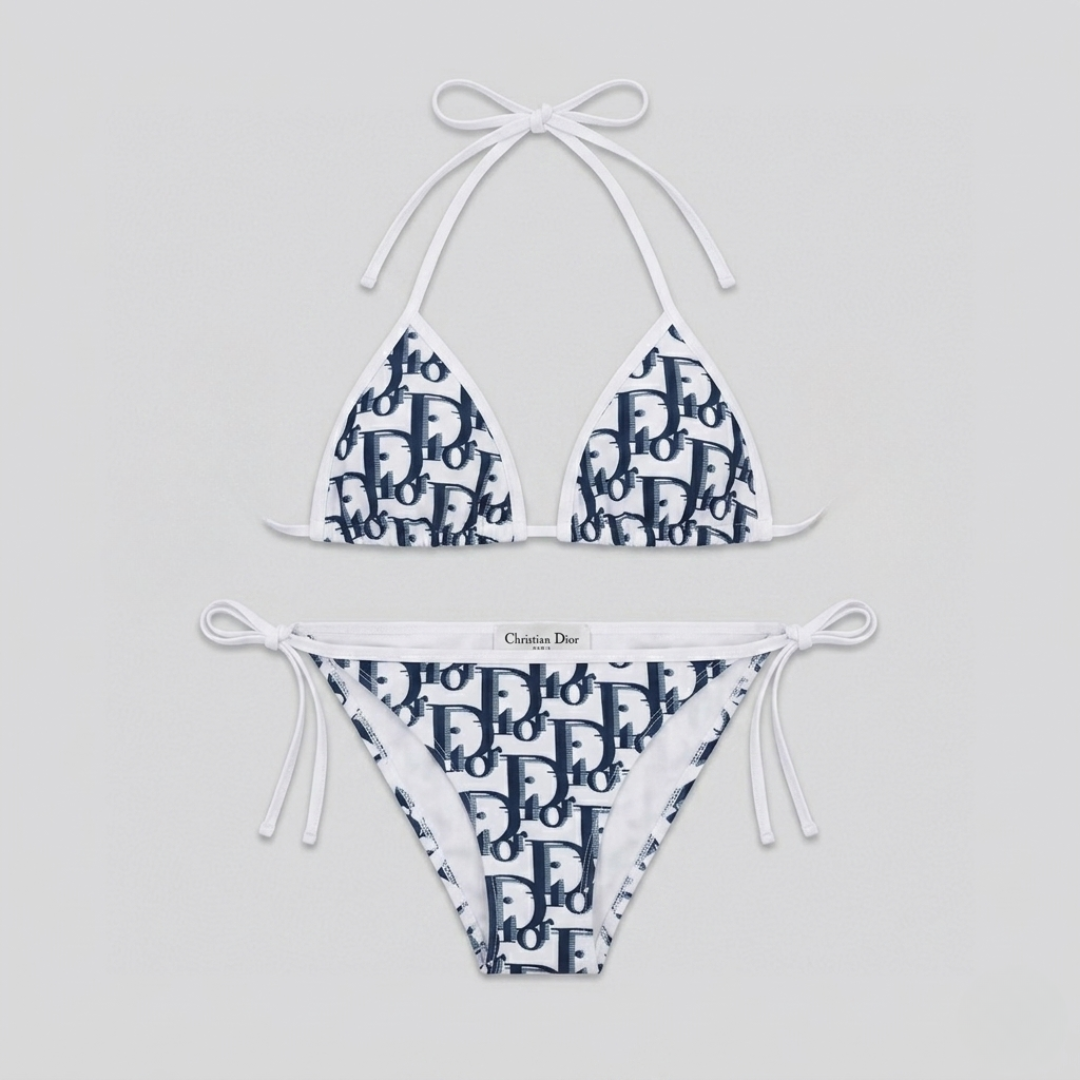 Miss Dior Bikini Weiß und Marineblau