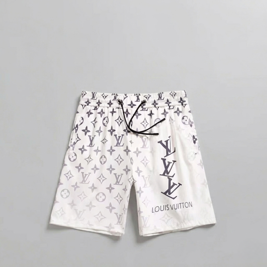 Badehose Monogram Triple Initials Weiß