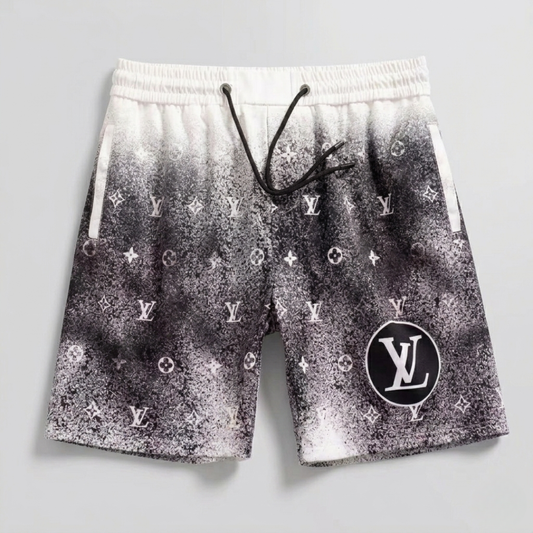 Badehose Monogram Bleach-Effekt Weiß/Schwarz