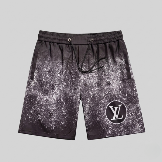 Badehose Monogram Bleach-Effekt Schwarz