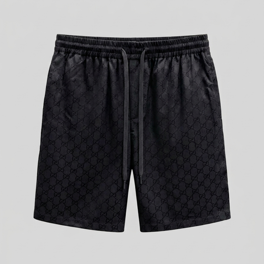 Monogram Jacquard Swim Shorts Black