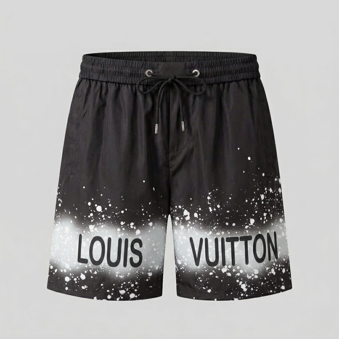 Badehose Paint Splatter Band Schwarz