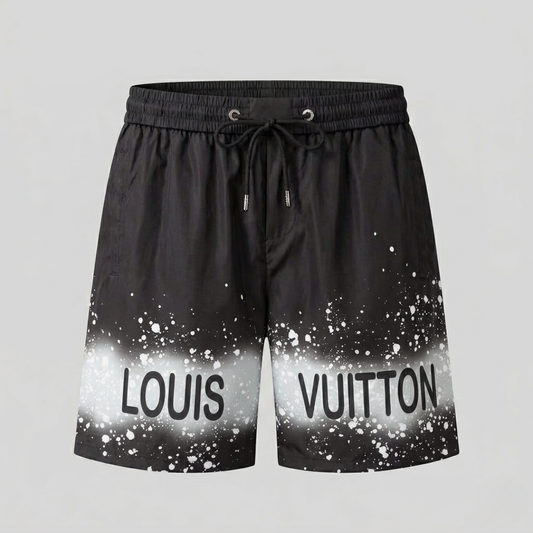 Badehose Paint Splatter Band Schwarz