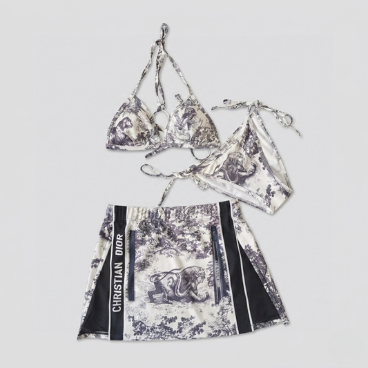 Bikini mit Wildwald-Print und Utility-Rock
