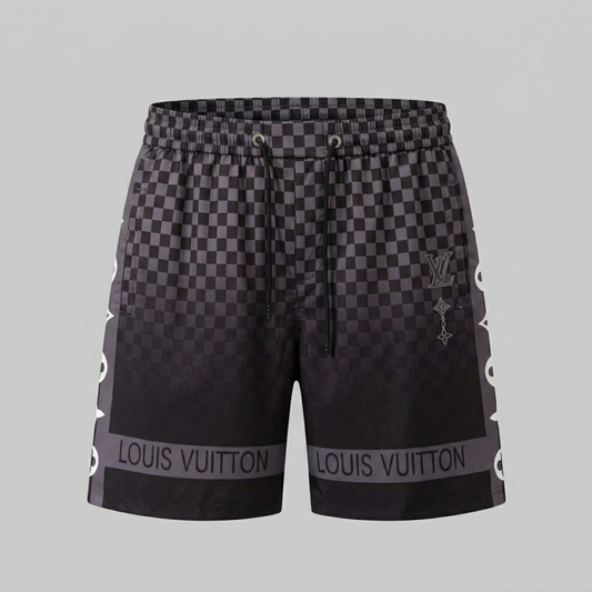 Badehose Damier Verlauf Anthrazit/Schwarz