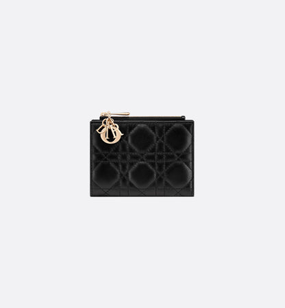 Lady Dahlia Wallet Lambskin Cannage Black