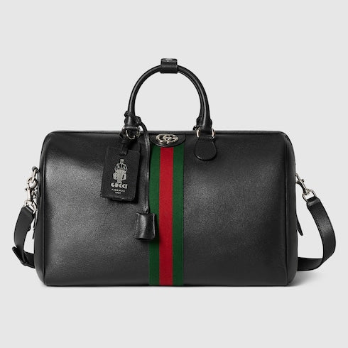 Savoy Weekender Medium in black leather
