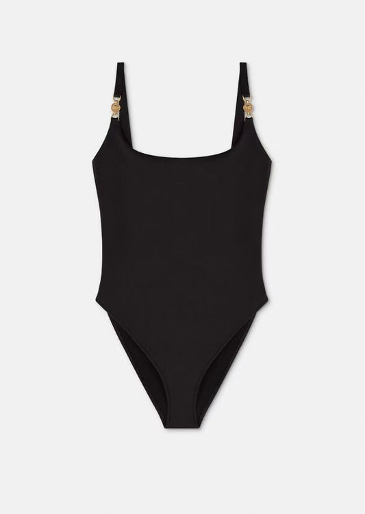 Swimsuit with Medusa Straps Black
