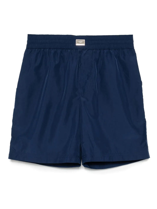 Badehose mit Signature-Plakette Nachtblau