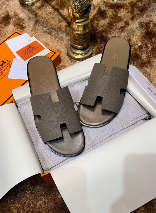 Herren-Sandalen Izmir aus taupefarbenem Epsom-Leder