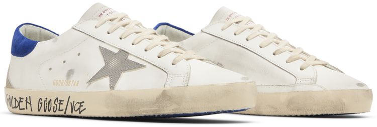Super-Star White Snakeskin Blue