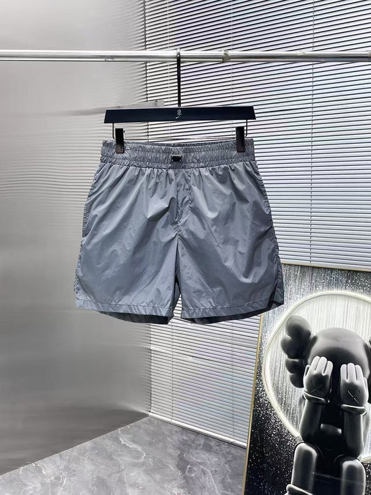 Badehose mit Signature-Plakette Grau