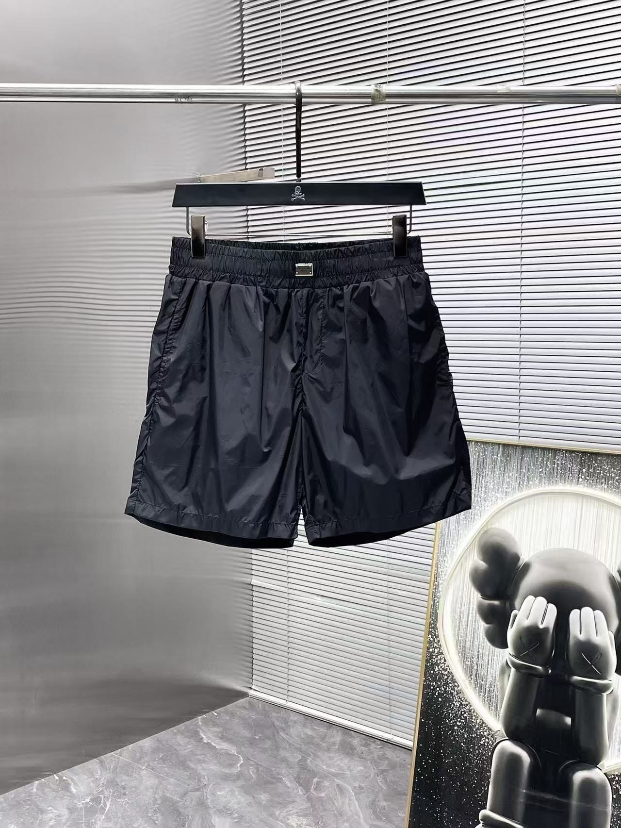 Badehose mit Signature-Plakette Schwarz