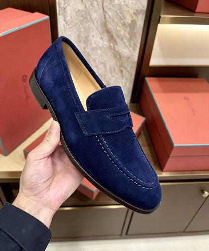 Sergio Mokassins aus Wildleder in Royalblau
