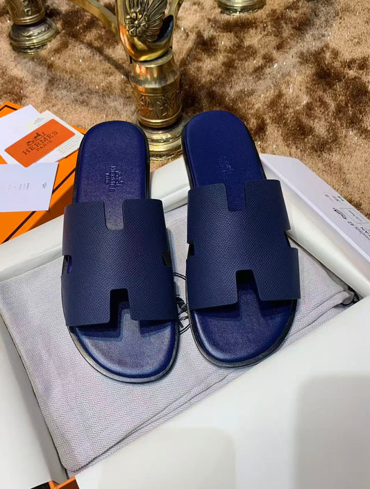 Herren-Sandalen Izmir aus blauem Epsom-Leder