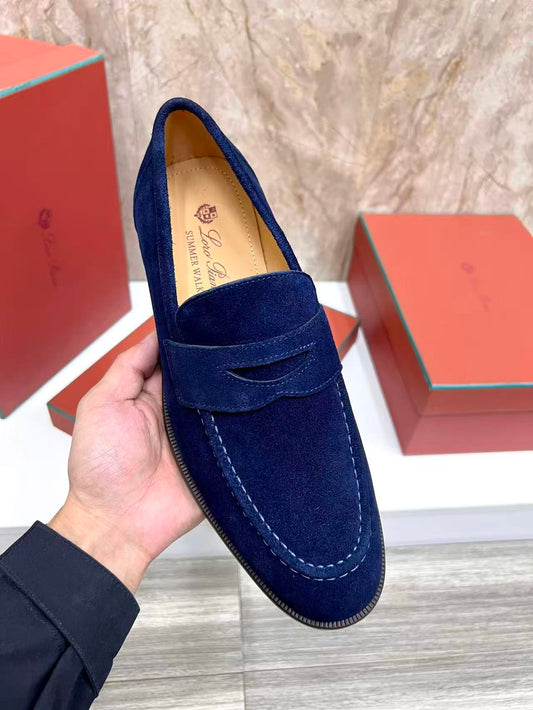 Sergio Mokassins aus Wildleder in Royalblau