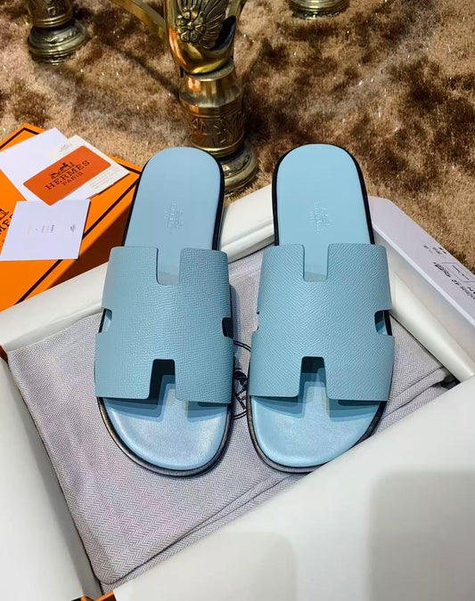 Herren-Sandalen Izmir aus hellblauem Epsom-Leder