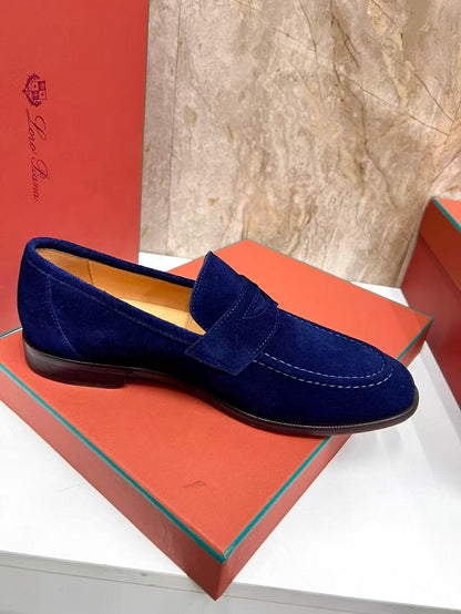 Sergio Mokassins aus Wildleder in Royalblau