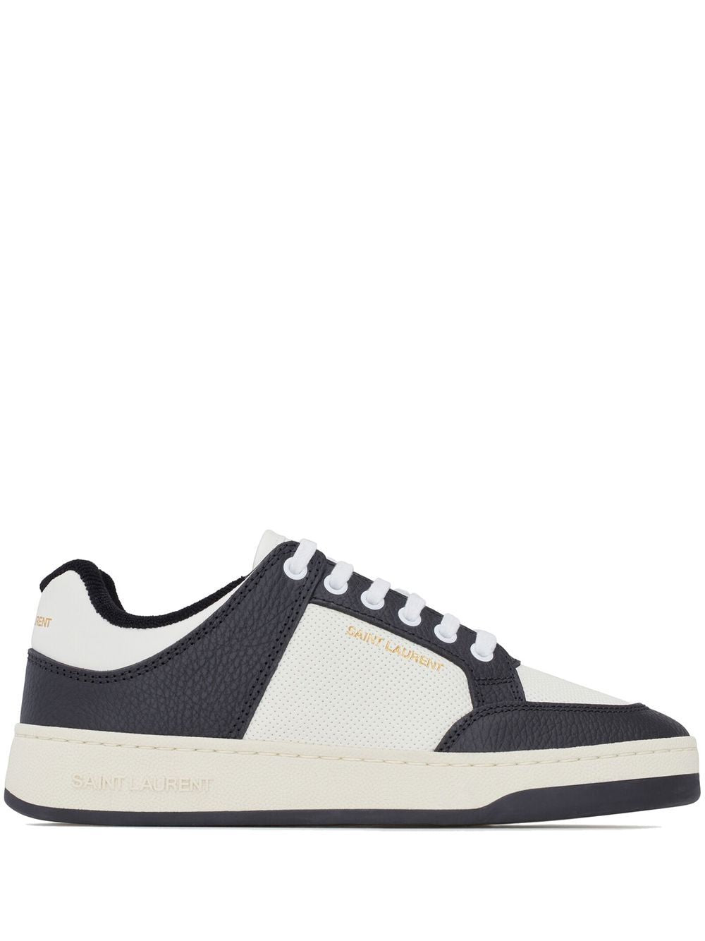 SL/61 Low-Top-Sneakers aus Kalbsleder in Schwarz/Weiß