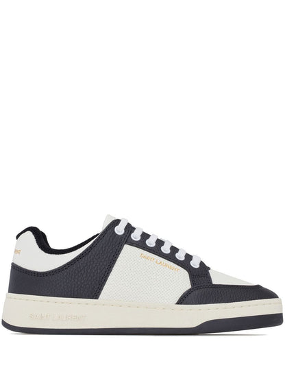 SL/61 Low-Top-Sneakers aus Kalbsleder in Schwarz/Weiß