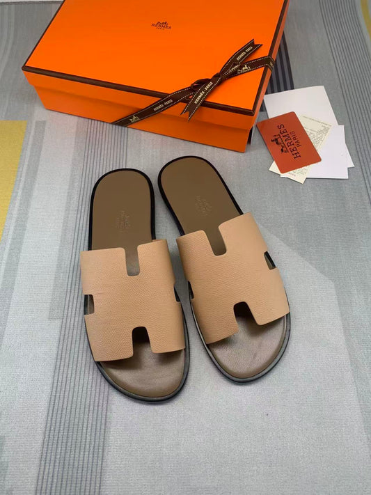 Herren-Sandalen Izmir aus sandfarbenem Epsom-Leder