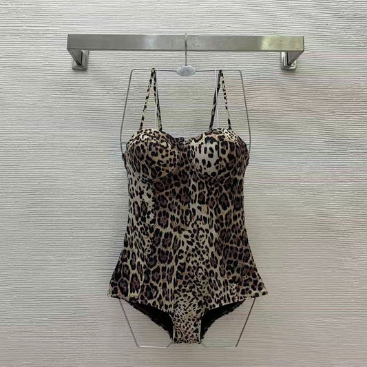 Balconette-Badeanzug mit Signature-Leopardenprint