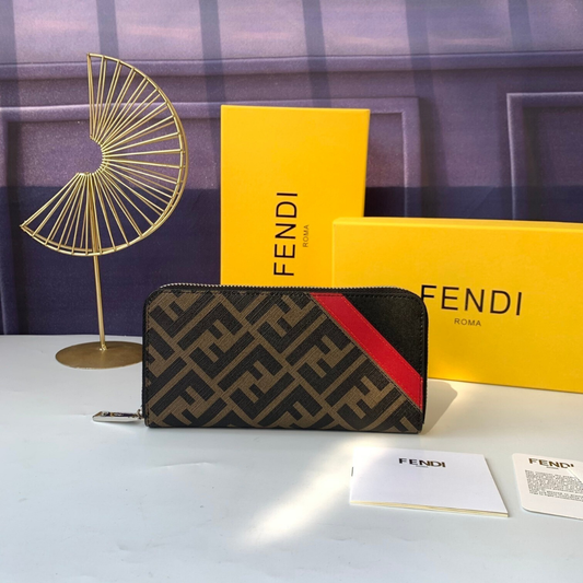 Zucca FF Jacquard brown wallet