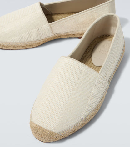 Espadrilles mit weißem Suede