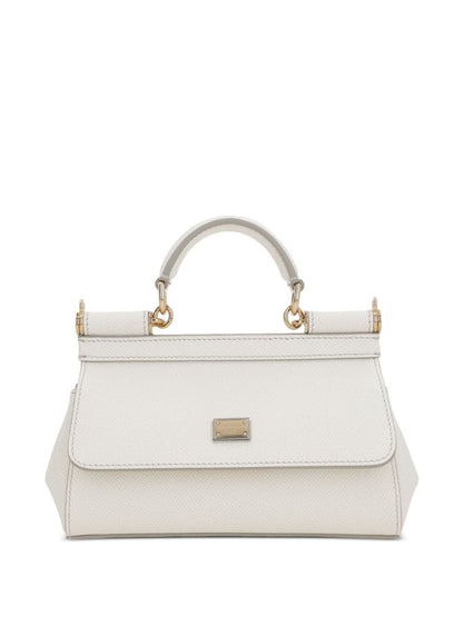 Weiße Ledertasche Sicilia