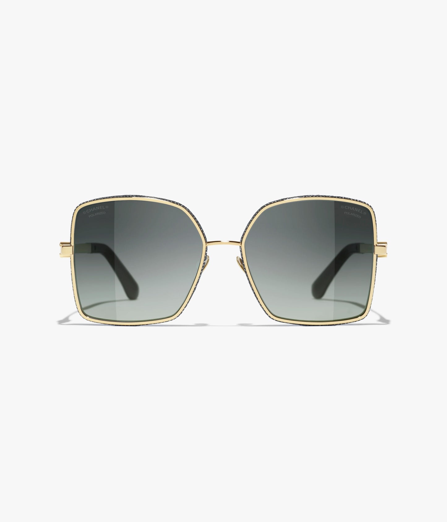 Quadratische Sonnenbrille Gold