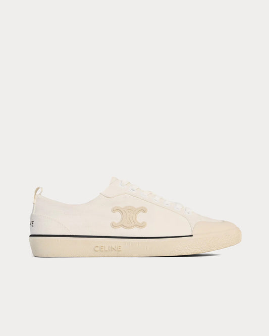 Alan Triomphe Low-Top-Sneakers aus Canvas in Optisch Weiß