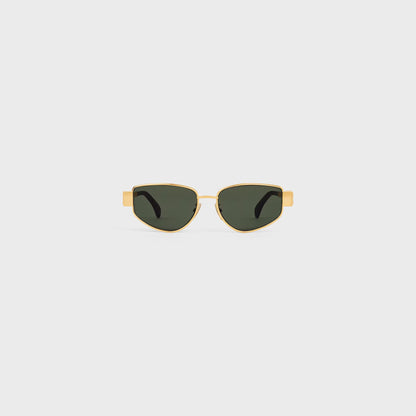 Triomphe Metal 04 Sonnenbrille aus Metall in Gold / Grün für Damen