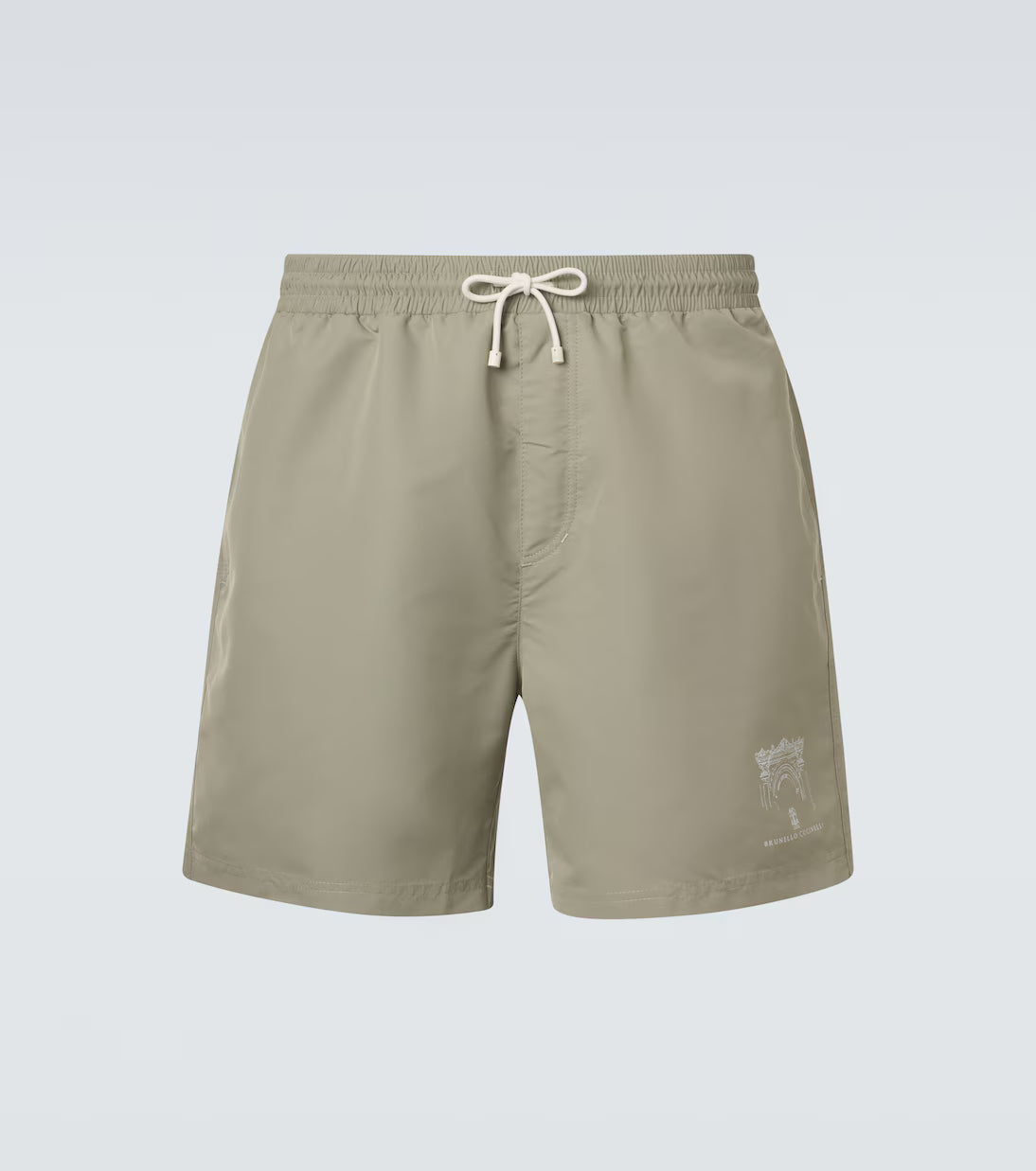 Badehose mit elastischem Bund und Kordelzug Grün