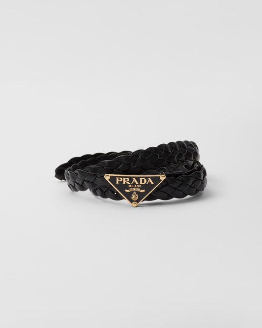 Black belt made of nappa leather
