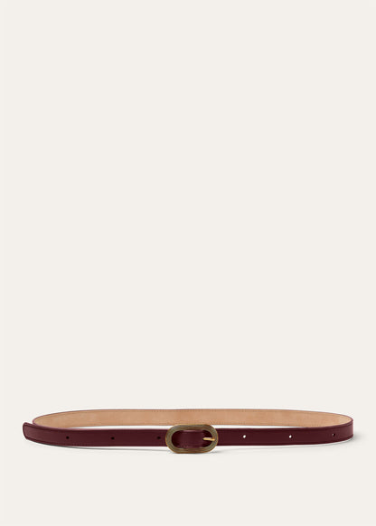 Gürtel Guilloché Oxblood/Gold Finishing Damen
