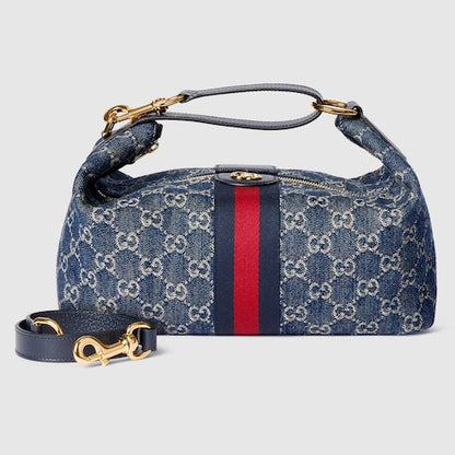 GG Vanity Handbag medium Blue and White