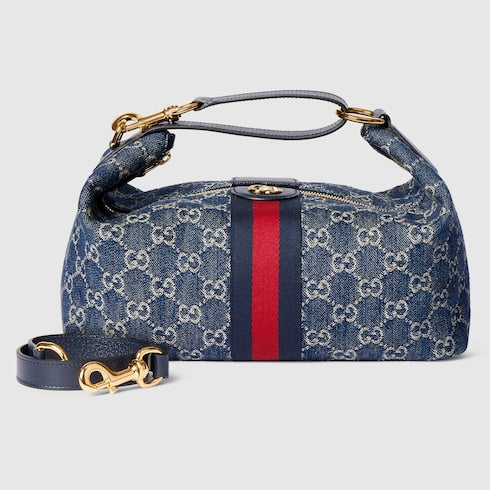 GG Vanity Handbag medium Blue and White