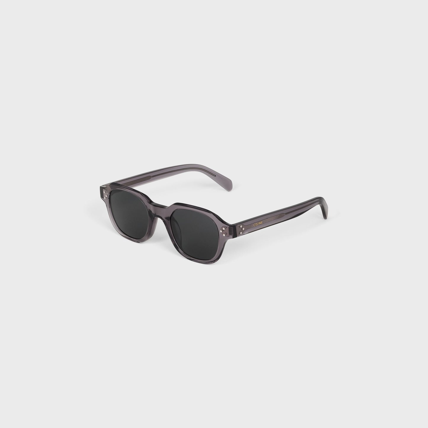 Black Frame 60 Sonnenbrille aus transparent grauem Acetat