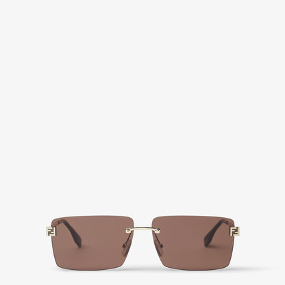 Sky sunglasses in gold-colored metal for men