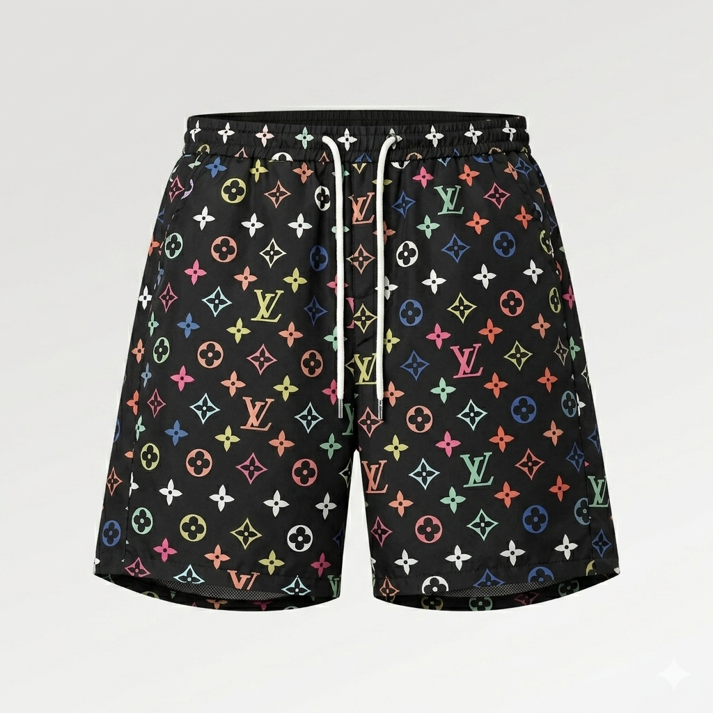 Badehose Micro-Monogram Mehrfarbig Schwarz
