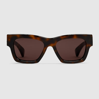 Sonnenbrille Rechteckig Schildpatt Mittel