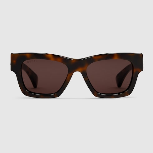 Sonnenbrille Rechteckig Schildpatt Mittel