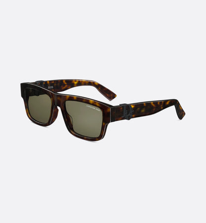 Rechteckige Sonnenbrille Oblique S3I Braun Schildpattoptik Herren