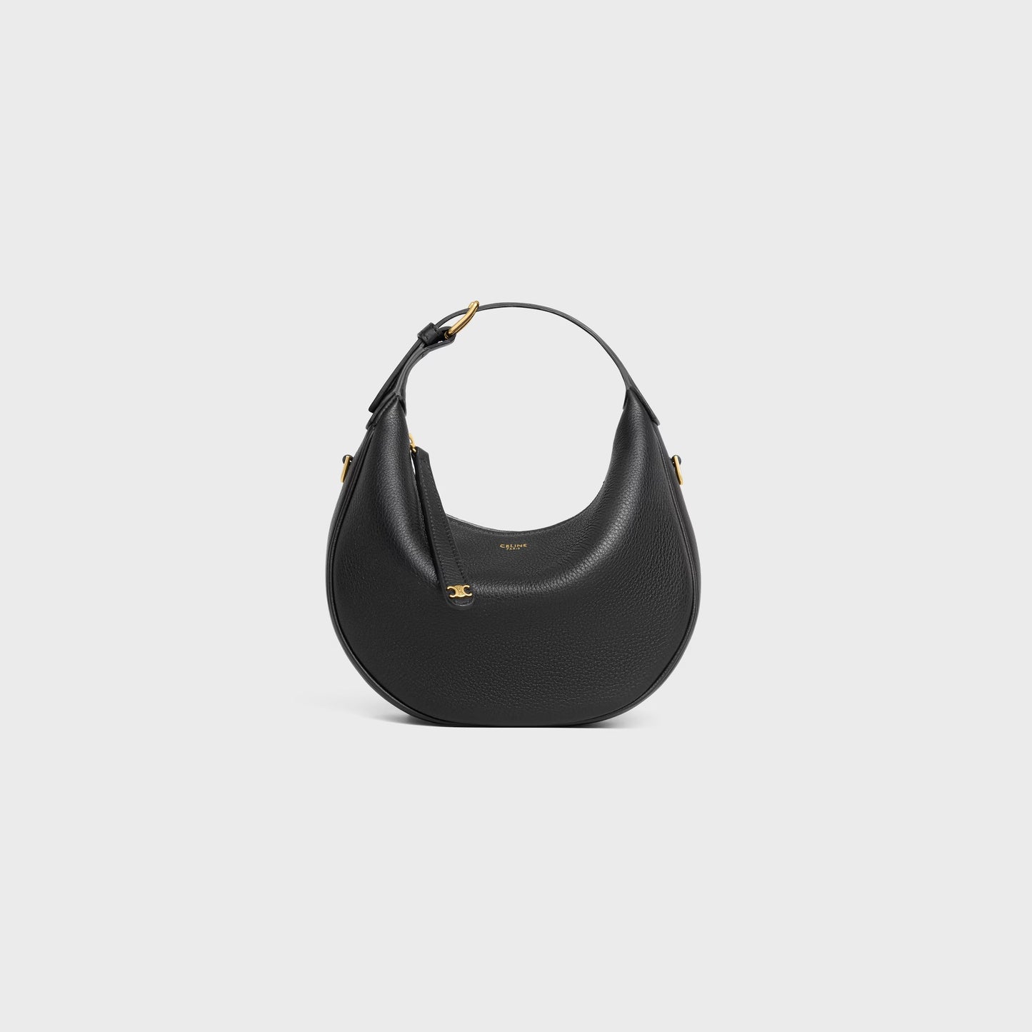 Lulu Teen Tasche aus genarbtem Kalbsleder in Schwarz