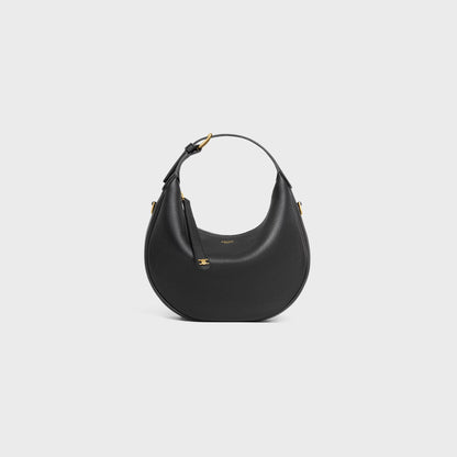 Lulu Teen Tasche aus genarbtem Kalbsleder in Schwarz